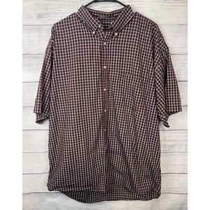 Siegfried Short Sleeve Shirt Mens XL  Plaid Pattern Button Up